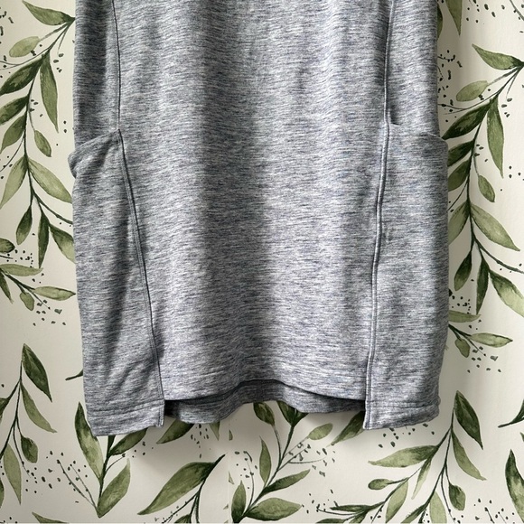 Lululemon Cut Above T Shirt Dress. Blue Heather. Size 4. Minor flaw. - Picture 3 of 10